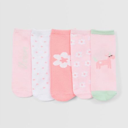 Medias Para Recien Nacido Baby Circus Flower X5 Combo 1 12/24