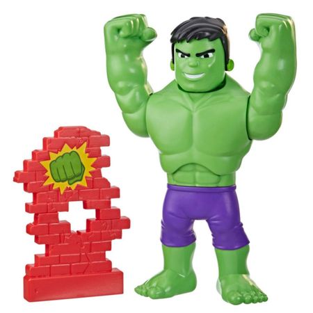 Figura de Acción Marvel Spidey and His Amazing Friends - Hulk Aplastante - Figura de 30 cm