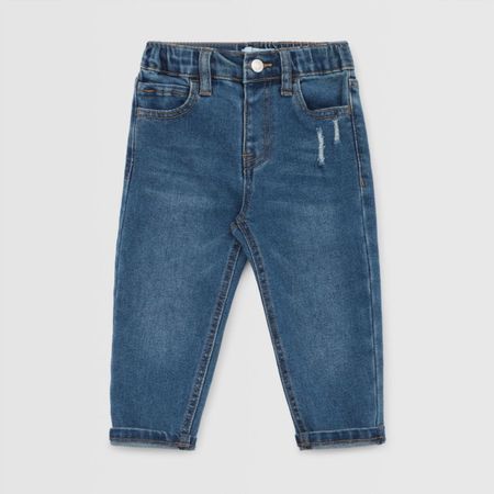 Jean Para Bebe Niño Baby Circus Mod Elastic Azul 6