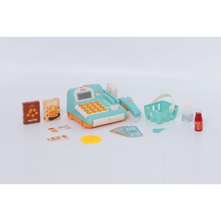 Caja Registradora Fun Market Naranja 20 Piezas