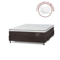 Box Tarima Path Queen Café + 2 Almohadas