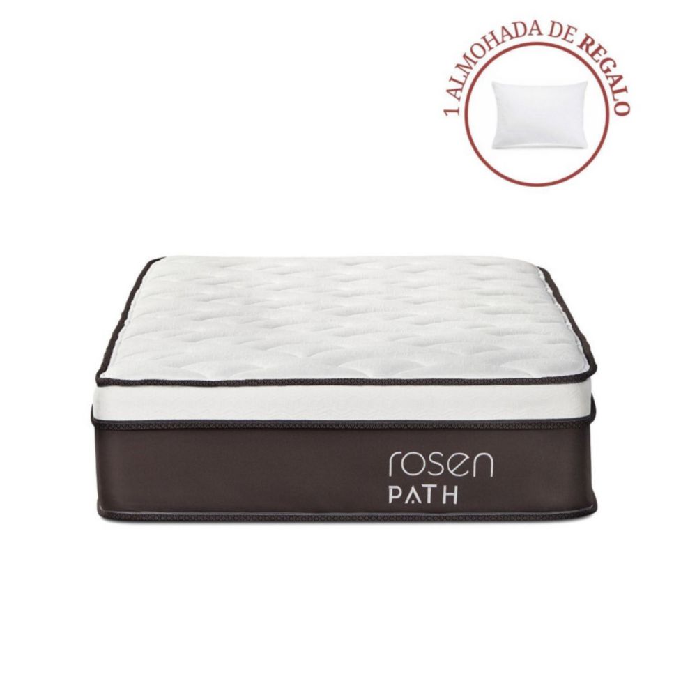 Colchón Rosen Path Café 1 Plaza + 1 Almohada