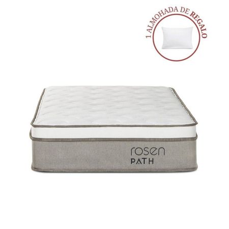 Colchón Rosen Path Niebla  1 Plaza + 1 Almohada