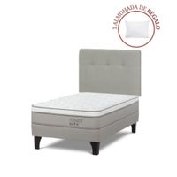 Dormitorio Europeo Path 1.5 Plazas + Respaldo N Bennet + 1 Almohada