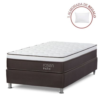 Box Tarima Path 1.5 Plazas Café + 1 Almohada