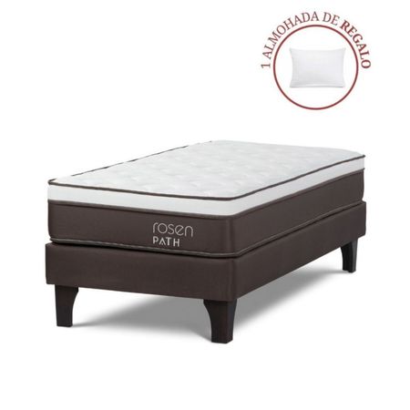 Cama Europea Path 1 Plaza Café + 1 Almohada