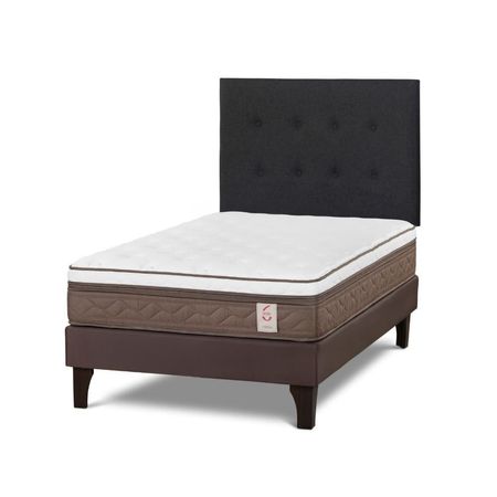 Dormitorio Europeo NS6 1.5 Plazas + Respaldo West Grafito
