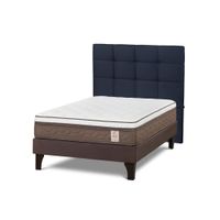 Dormitorio Europeo NS6 2 Plazas + Respaldo Issey Azul