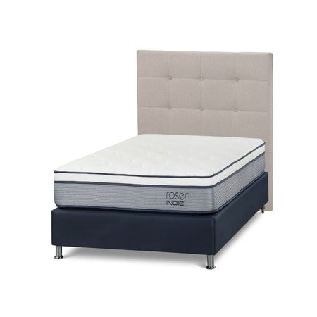 Dormitorio Americano Indie 1.5Pl + Respaldo Issey Niebla