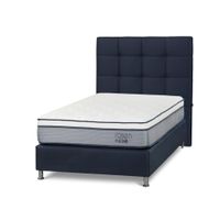 Dormitorio Americano Indie 1.5 Plazas + Respaldo Issey Azul