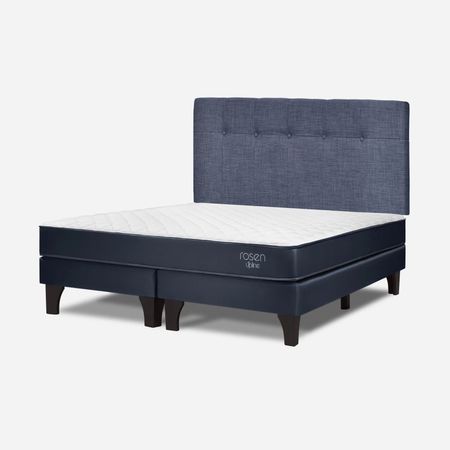 Dormitorio Europeo Upline King + Respaldo N.Bennet Denim