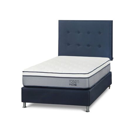 Dormitorio Americano Indie 1.5 Plazas + Respaldo West Azul