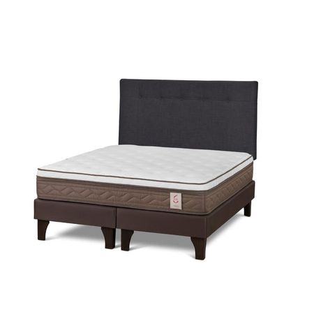 Dormitorio Europeo NS6 King + Respaldo N.Bennet Grafito