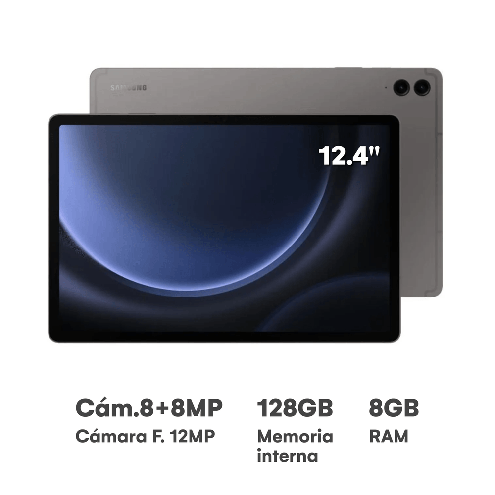 Tablet Samsung Galaxy Tab S9+ FE 12.4"" 8GB RAM 128GB SM-X610NZADPEO Gray
