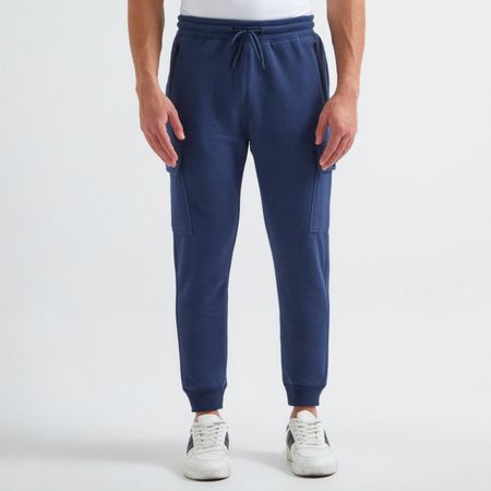 Pantalón De Buzo Amc Cierre Hombre  AZUL M