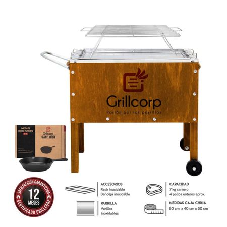 Caja China Junior Premium + Parr Varillas Inoxidables + Sarten N15