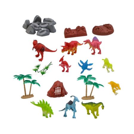 Set De 22 Piezas Mundo De Dinosaurios Animal Life Bucket