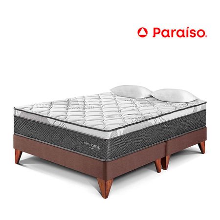 Cama Europea Paraíso Pocket Star King Chocolate