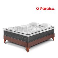 Cama Europea Paraiso Pocket Star 2 Plazas Chocolate