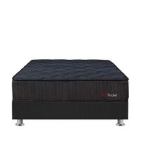 Cama Americana Forli Pocket Negro 2 Plazas + 2 Almohadas + 1 Protector