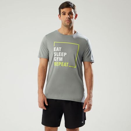 Polo Deportivo Podium Para Hombre Mesa Print Plata Polo Deportivo Podium Para Hombre Mesa Print Plomo Talla XL
