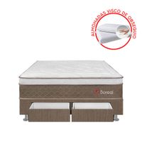 Cama 2 Cajones Boreal Pocket SS 2 Plazas + 2 Almohadas + 1 Protector