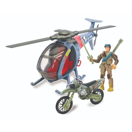 Figura Lanard Tierra Y Aire Con Helicóptero