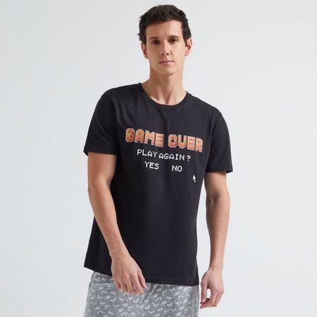 Polo Pijama Hypnotic Atp Algodon2 Hombre Hombre  NEGRO S