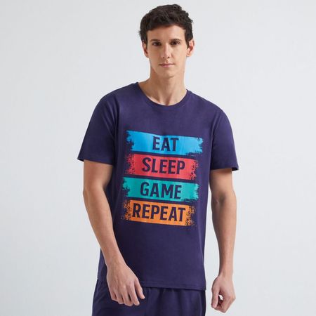 Polo Pijama Hypnotic Manga Corta Atp Algodon1 Hombre Hombre NAVY S
