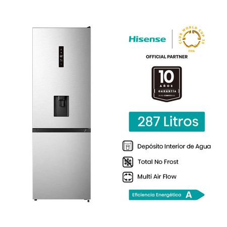 Refrigeradora Hisense Bottom Mount 287L RB373WV6A  Gris
