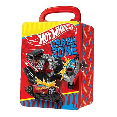 Case Metálico Rojo Para Guardar 18 Hot Wheels