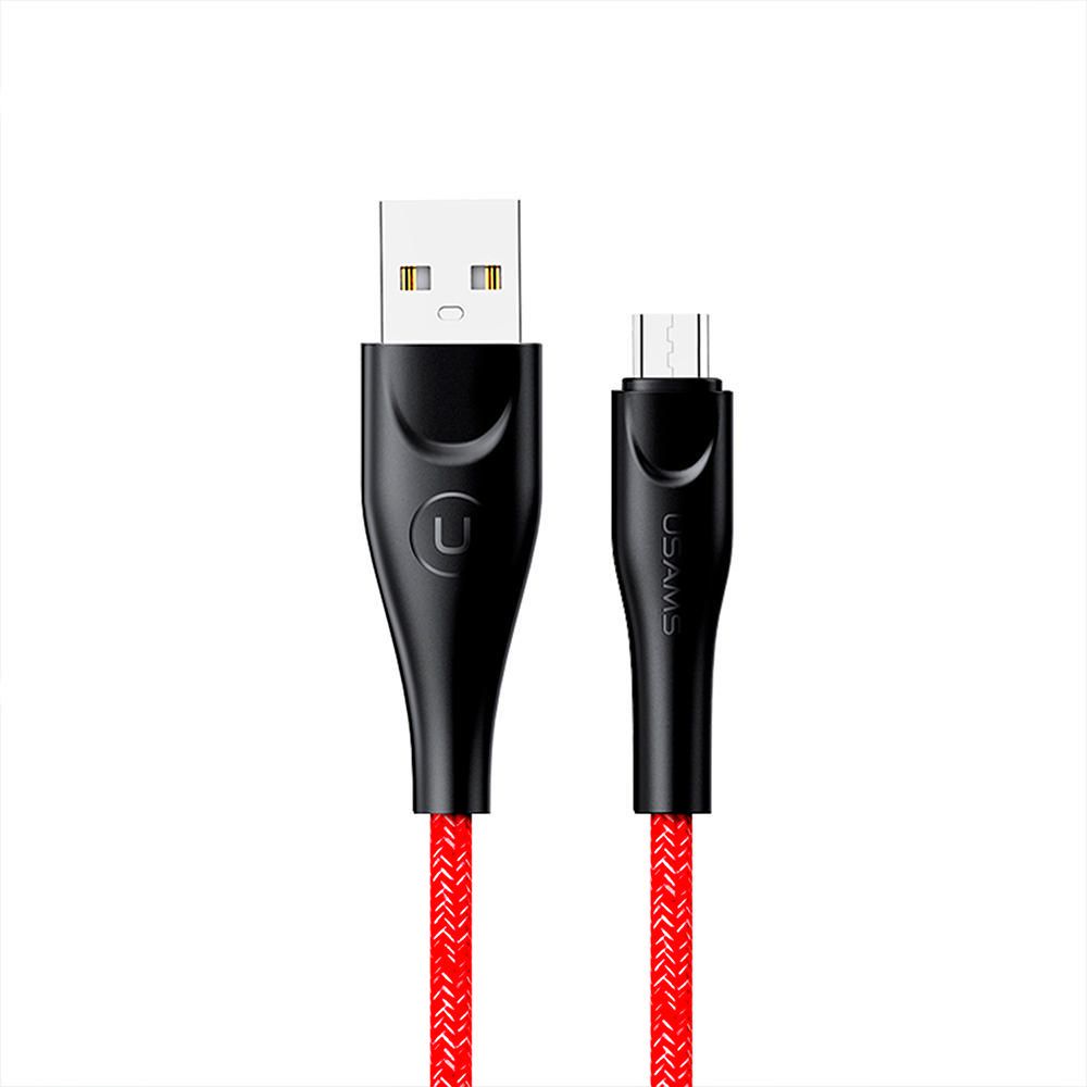 Cable Celular Micro 1m Tejido U41 Rojo