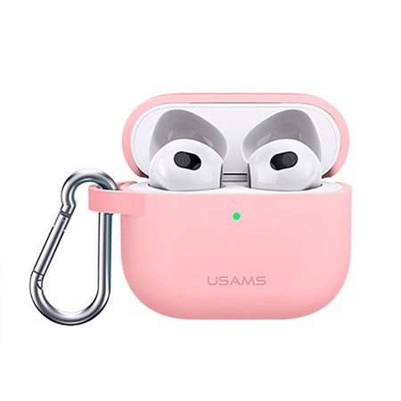 Case Airpods 3 Con Llavero Rosado
