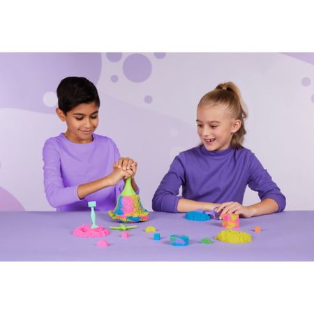 Set De Juego Kinetic Sand Aplastar Y Crear