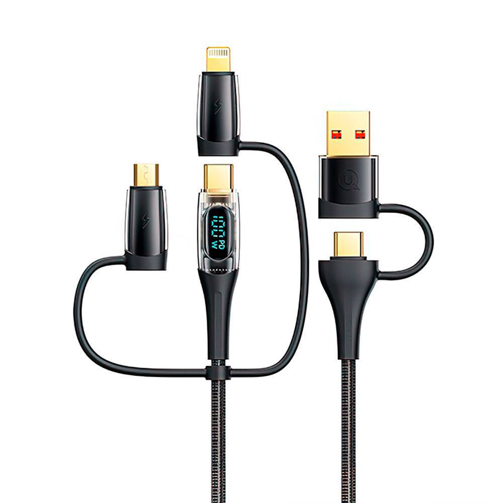 Cable Tejido Shadow 6en1 Usams USSJ616 1.2m Negro