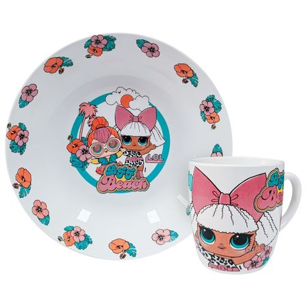Set de Vajilla De Ceramica Taza + Plato Lol