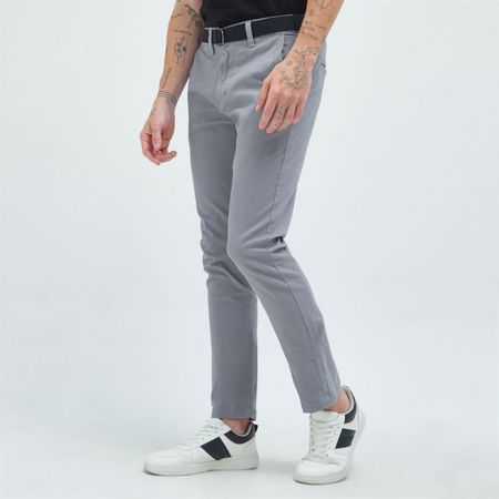 Pantalon AMC Correa Chino Gris Hombre Pantalon AMC Correa Chino Hombre Gris 36