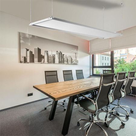 Panel Led Rectangular Suspendido 40W 120 cm x 30 cm Luz Blanca