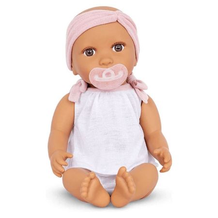 Muñeca Lullababy Bebé Vincha Rosa Y Lazos Rosas