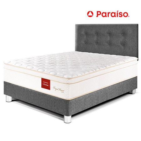 Juego de Dormitorio Paraíso Royal Prince 1.5 Plazas Acero + 1 almohada viscoelástica