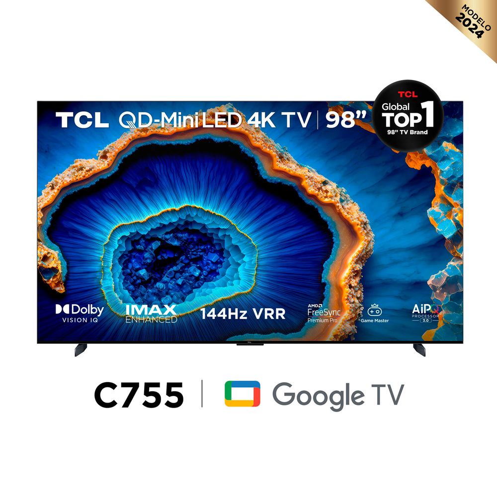 Televisor TCL 98"" 98C755 QD-MiniLED Google Tv 4K Ultra HD