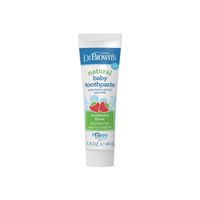 Pasta De Dientes Para Niños Dr Browns Sin Fluor Sabor Fresa (1.4 /40G)