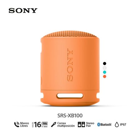 Sony Parlante Bluetooth SRS-XB100 Waterproof Naranja