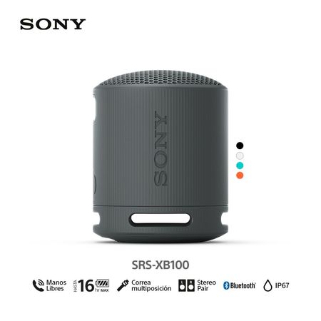 Sony Parlante Bluetooth SRS-XB100 Portátil Waterproof Negro