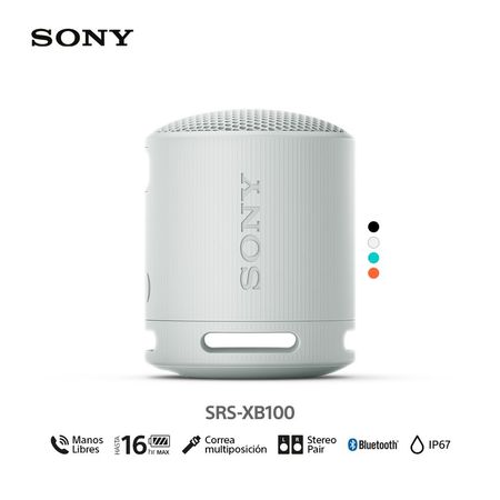Sony Parlante Bluetooth SRS-XB100 Portátil Waterproof Gris