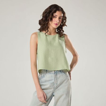 Blusa Mujer Ariana Sin Mangas Hypnotic  VERDE S