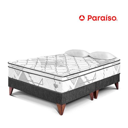 Cama Europea Pocket Advance King - Charcoal
