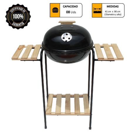 Parrilla Circular Mr. Grill con Madera