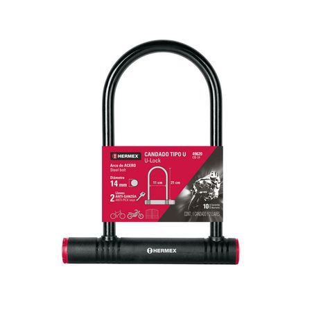 Candado Tipo U Bicimotos Store Negro