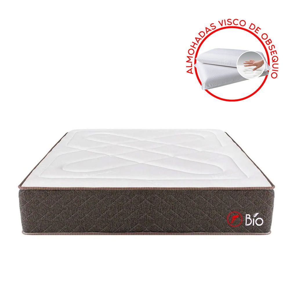 Colchón Forli Bio Queen + 2 Almohadas + 1 Protector